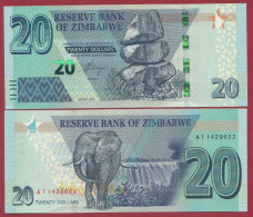 Zimbabwe--20 Dollars  ---2020--UNC---(492) - Simbabwe