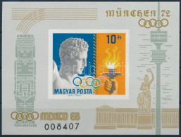 ** 1969 Olimpiai érmesek (I.) Mexikó Vágott Blokk (4.000) - Andere & Zonder Classificatie