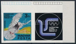 * 1975 Postagalamb-Olimpia Vágott ívsarki Szelvényes Bélyeg (**4.000) - Other & Unclassified