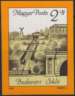 ** 1986 Budavári Sikló Vágott Bélyeg - Andere & Zonder Classificatie