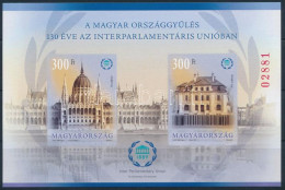 ** 2019 A Magyar Országgyűlés 130 éve Az Interparlamentáris Unióban Vágott Blokk (8.000) - Other & Unclassified