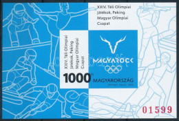 ** 2022 Téli Olimpia (X.) - Peking Vágott Blokk Piros Sorszámmal (11.000) - Autres & Non Classés
