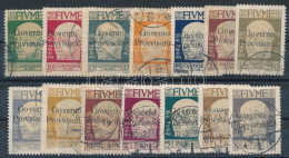 O Fiume 1921 Mi 114-128 (Mi EUR ~210.-) (Mi 123 Hiányzik / Missing) - Other & Unclassified