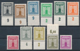 O Deutsches Reich 1938 Hivatalos Javarészt ívszéli Sor Mi 144-154 (Mi EUR 150,-) - Andere & Zonder Classificatie