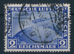 O Deutsches Reich 1933 Zeppelin Chicagofahrt Mi 497 (Mi EUR 250.-) (kis Elvékonyodás / Light Thin Paper) - Other & Unclassified
