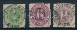 O Német államok Schleswig-Holstein 1865 Mi 13-15 (Mi EUR 180,-) (1 1/4 S Sarokhiba / Missing Corner) - Other & Unclassified