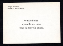 Carte Double Georges Marchais Président Parti Communiste (Député Du Val-de-M.)Rougier De L'Isle Chantant La Marseillaise - Ereignisse