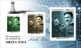 Guinea Bissau 2023, Nikola Tesla, BF BF IMPERFORATED - Fisica