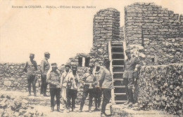 CPA ALGERIE / ENV.DE COLOMB / MERIDJA / OFFICIERS DEVANT UN BASTION - Other & Unclassified