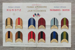 Ancienne Publicité JANTES EN BOIS KUNDTZ FAIRBANKS BOSTON - Advertising