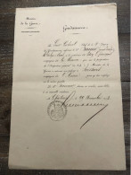 Affectation D’un Gendarme à Soissons 1873 - Politie & Rijkswacht