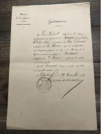 Affectation D’un Gendarme à Soissons 1873 - Polizei