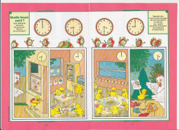 Doc 1988 Humour Cantine école Repas Plat De Frites ? Friterie ? Poule Poussins Coloriage Crayons 252/28 - Zonder Classificatie