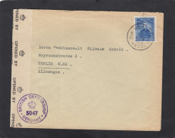 LETTRE DE UCCLE AVEC COB NO 748 POUR BERLIN,OUVERTE PAR LA CENSURE BRITANNIQUE,1947. - Brieven En Documenten