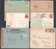 1940-1945 4 Db Cenzúrázott Levél és 2 Db Levelezőlap - Sonstige & Ohne Zuordnung