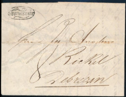 1833 Távolsági Levél Teljes Tartalommal, 8kr Portóval "Temesvár" - Debreczin - Other & Unclassified