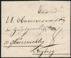 1834 Távolsági Levél Teljes Tartalommal, 8kr Portóval "OEDENBURG" - Neyberg. Ex Provera. - Other & Unclassified