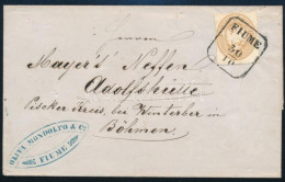 1863 15kr Levélen "FIUME" - "WINTERBERG" (Böhmen) - Andere & Zonder Classificatie