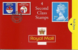 GREAT BRITAIN, WINDOW BOOKLET (RETAIL), 1992, HA5, 4x 2nd - Carnets