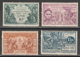 Inde N° 105 - 108 ** Exposition Coloniale 1931 - Nuevos