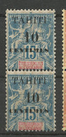 TAHITI N° 33 Et 33A En Paire NEUF** LUXE  SANS CHARNIERE / Hingeless / MNH - Unused Stamps