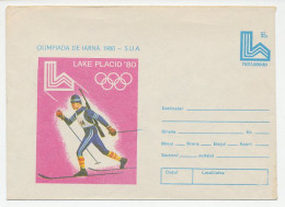 Postal Stationery Romania 1980 Winter Olympic Games Lake Placid 1980 - Other & Unclassified