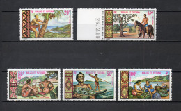 WALLIS ET FUTUNA  PA  N° 33 à 37   NEUFS SANS CHARNIERE COTE 45.80€   ARBRE CHEVAL PECHEUR FRUIT ANIMAUX - Unused Stamps