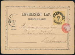 1871 2kr Díjjegyes Levelezőlap "SZATHMÁR" - Otros & Sin Clasificación