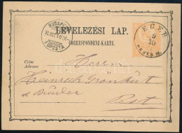 1874 2kr Díjjegyes Levelezőlap "EGER / HEVES M." - Sonstige & Ohne Zuordnung