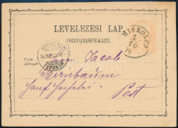 1874 2kr Díjjegyes Levelezőlap "MISKOLCZ" - "BUDAPEST / FŐPOSTA" - Autres & Non Classés