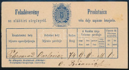 1873 Kétnyelvű Távirati Feladóvevény - Otros & Sin Clasificación