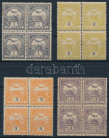 **, * 1906 4 Klf Turul Négyestömb / 4 Different Blocks Of 4 - Other & Unclassified