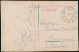 1916 Tábori Posta Képeslap / Field Postcard "M.KIR. BUDAPESTI 29. NÉPFELKELŐ GY.EZRED 10. SZÁZAD" + "EP NIKSIC B" - Other & Unclassified