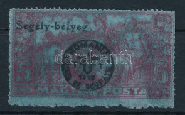 (*) Debrecen II. 1920 Segélybélyeg 5K Próbanyomat, A Végleges Sorban Nincs 5K, Bodor Vizsgálójellel. RR! (foltos / Spots - Otros & Sin Clasificación