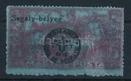 (*) Debrecen II. 1920 Segélybélyeg 5K Próbanyomat, A Végleges Sorban Nincs 5K, Bodor Vizsgálójellel. RR! (foltos / Spots - Other & Unclassified