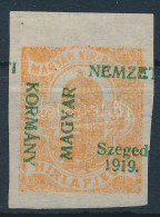 ** 1919 Hírlapbélyeg Elcsúszott Felülnyomással / Mi1 Shifted Overprint. Signed: Bodor - Altri & Non Classificati