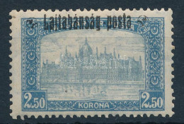 ** Nyugat-Magyarország III. 1921 Parlament 2,50K Próbanyomat Bodor Vizsgálójellel - Other & Unclassified