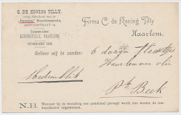 Firma Briefkaart Medemblik Haarlem 1896 - Haarlemmerolie - Non Classés