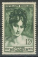 FRANCE - 1950 - MADAME RECAMIER STAMP, # 875, UMM (**). - Nuevos