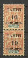 TAHITI N° 32 Et 32A En Paire NEUF** SANS CHARNIERE / Hingeless / MNH - Unused Stamps