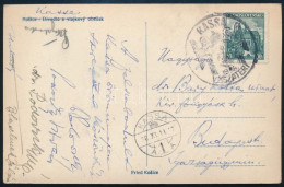 1938 Képeslap Csehszlovák 50h Bérmentesítéssel "KASSA VISSZATÉRT" Bélyegzéssel - Andere & Zonder Classificatie