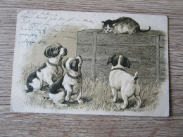 FANTAISIE GAUFREE ILLUSTREE CHIENS CHAT - Chats