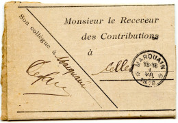 BELGIQUE - SIMPLE CERCLE RELAIS A ETOILES MARQUAIN SUR LETTRE DE SERVICE, 1920 - Postmarks With Stars