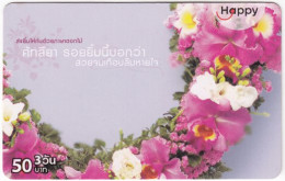 THAILAND O-001 Prepaid Happy - Plant, Flower - Used - Thaïlande