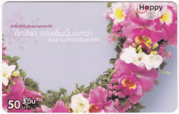 THAILAND O-002 Prepaid Happy - Plant, Flower - Used - Thaïlande