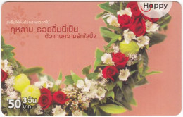 THAILAND O-004 Prepaid Happy - Plant, Flower - Used - Thaïlande