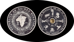 Guinea Ecuatorial 1992 15000 Francos 1 Kg Plata Ganadores Olimpiada Barcelona  - Otros & Sin Clasificación