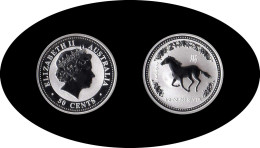 Australia 2002 50 Cts 1/2 Onza Caballo Horse Plata Silver - Autres & Non Classés