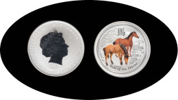 Australia  Caballo Horse 1 Onza 2014 Color Plata - Altri & Non Classificati