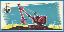 RUSSIA 1964 GROSS Matchbox Label - Construction Machinery Exhibition (catalog #124) - Cajas De Cerillas - Etiquetas